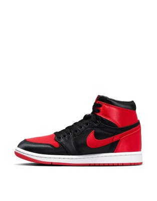 Shop Nike Air Jordan 1 Retro High Sneakers In Black And Red