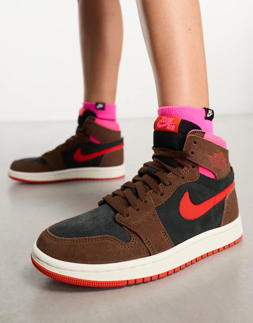 Pink and clearance brown jordan 1