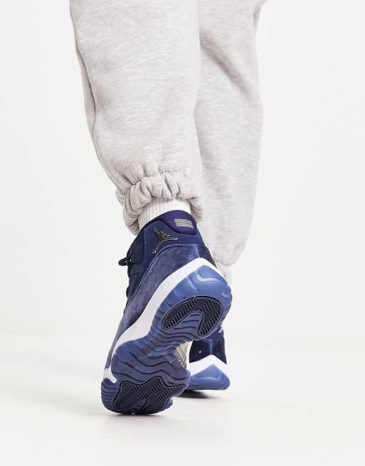 Air Jordan - 11 Retro Velvet - Sneakers blu navy mezzanotte e argento metallizzato, 2 di 4