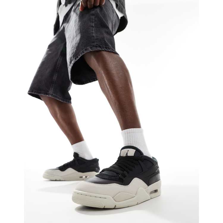 Air Jordan 4 remastered trainers in black and white ASOS