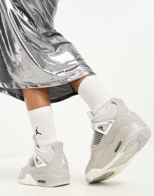 Air Jordan 4 - Retro - Baskets - Gris acier clair et argenté, 4 de 4