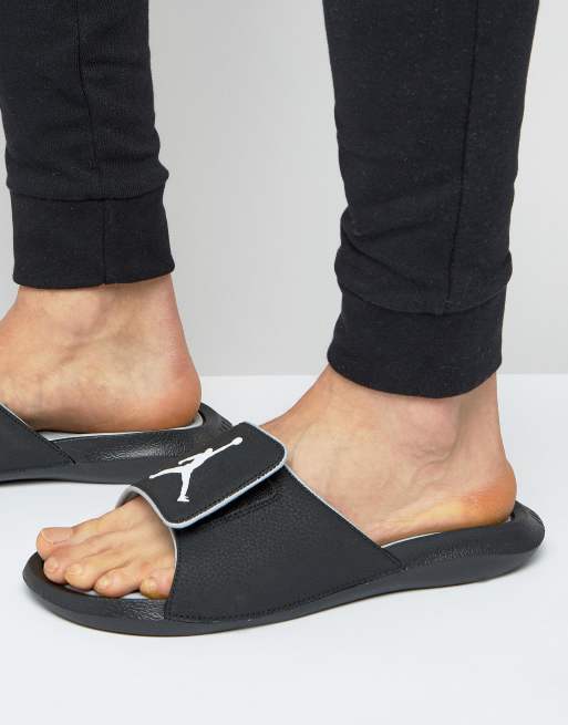 Air Jordan Hydro 6 slider flip flops in black ASOS