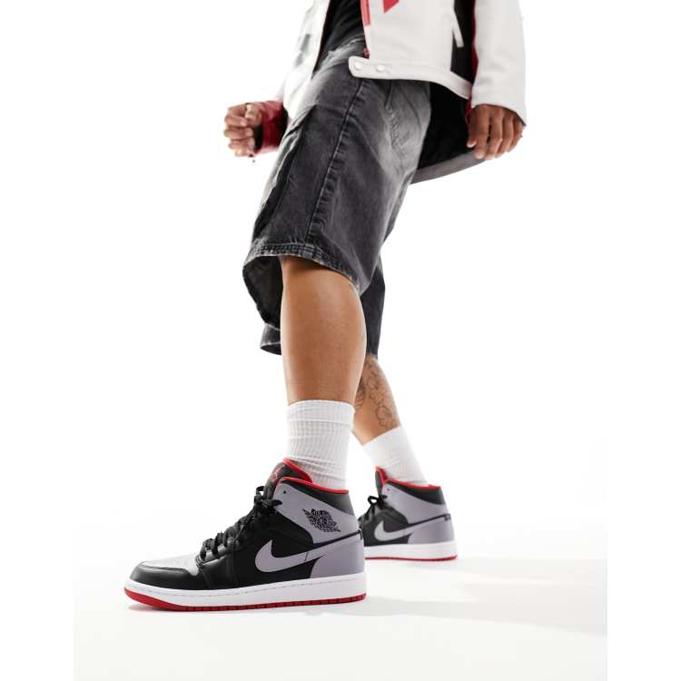 Air Jordan Baskets mi-hautes Noir et gris ASOS