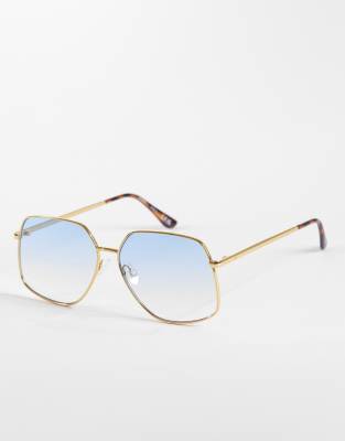 Altair - Lunettes de soleil aviateur anguls à verres bleus - Doré