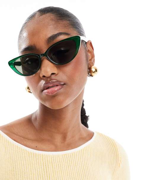 AIRE – Amalthea – Cat-Eye-Sonnenbrille in Smaragdgrün - view 1