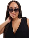 [Aire] AIRE Amalthea cat eye sunglasses in black with smokey brown lens No Size BLACK