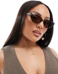 [Aire] AIRE Amalthea cat eye sunglasses in tort with brown lens No Size Brown