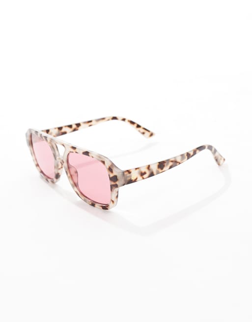 Aire – Aquarius – Brunspräckliga pilotsolglasögon med rosa glas, 3 av 3