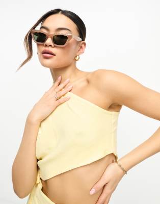 AIRE capricornus square sunglasses in tan