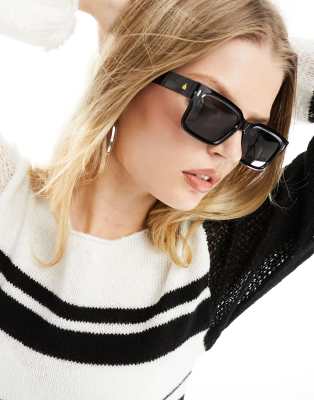 Aire Castor Square Sunglasses In Black