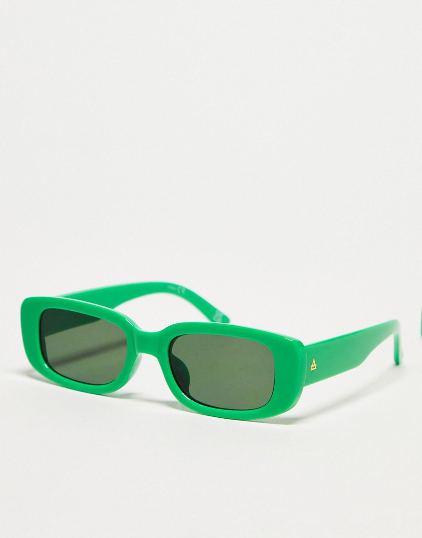 AIRE ceres rectangle festival sunglasses in green