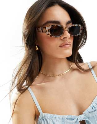 Aire Ceres Rectangle Sunglasses In Cookie Tort-brown In Multi