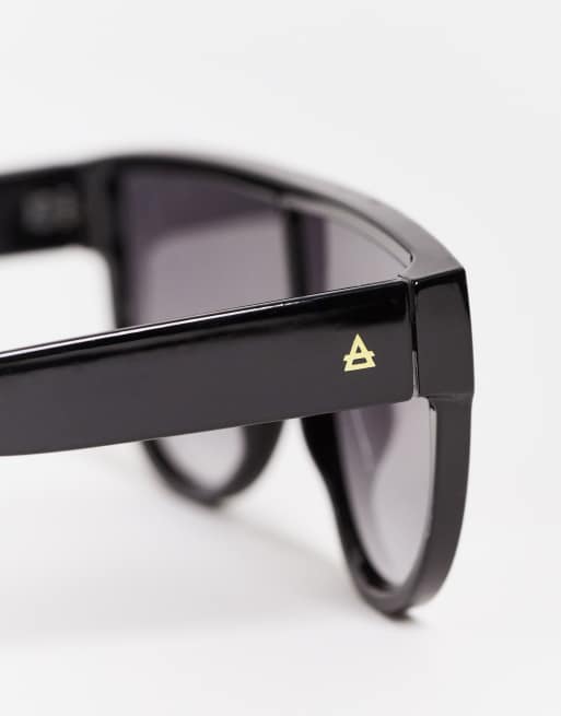 AIRE continuum visor aviator sunglasses in black | ASOS display picture 2