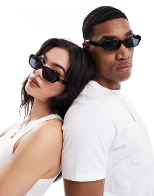 Aire AIRE crater rectangle sunglasses in black