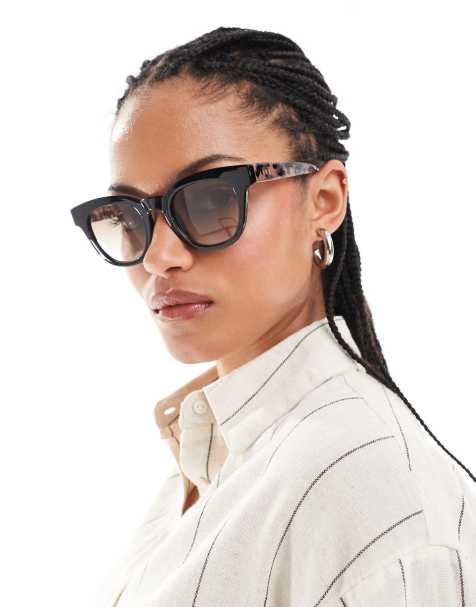 AIRE – Dorado – Runde Sonnenbrille in Schwarz und Schildpatt-Optik - view 1
