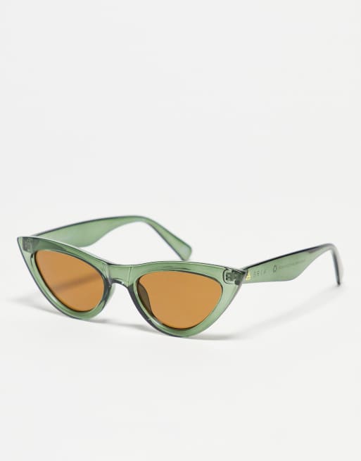 AIRE – Dualism – Festival-Sonnenbrille in Grün mit braunen Gläsern