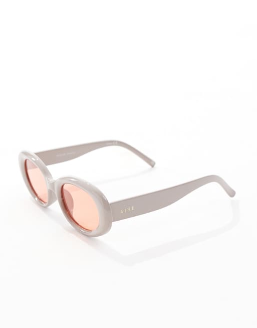 AIRE - Epilson - Ovale zonnebril in taupe met roze glazen, 3 van 3