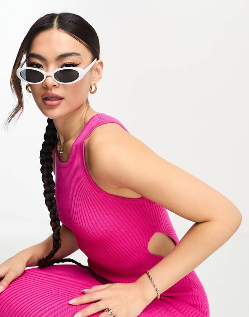 AIRE Fornax oval festival sunglasses in white