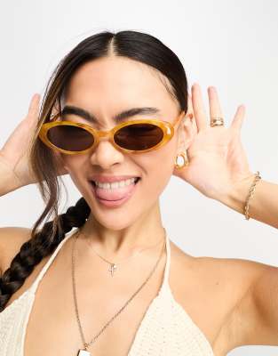 Aire Fornax Oval Sunglasses In Vintage Tortoiseshell-brown In Brown