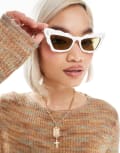 [Aire] AIRE Gamma Ray scallop sunglasses in white No Size WHITE