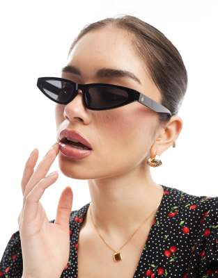 Aire AIRE horizon slim cat eye sunglasses in black