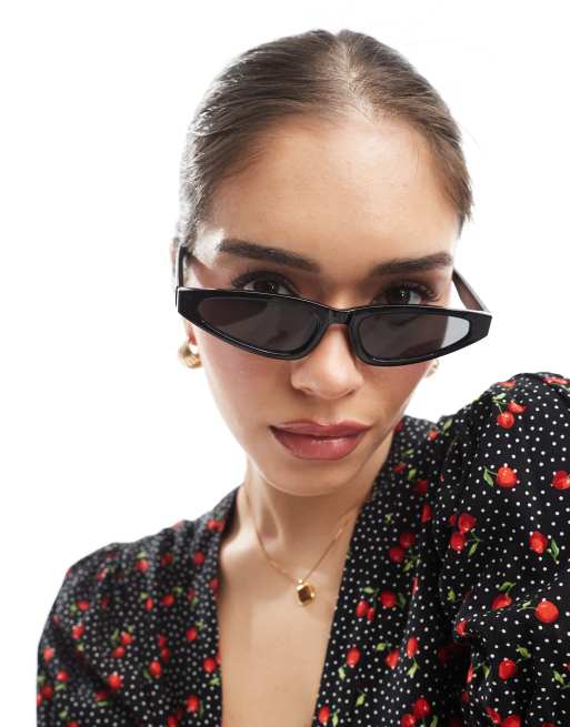 AIRE Horizon slim cat eye sunglasses in black , 3 of 3