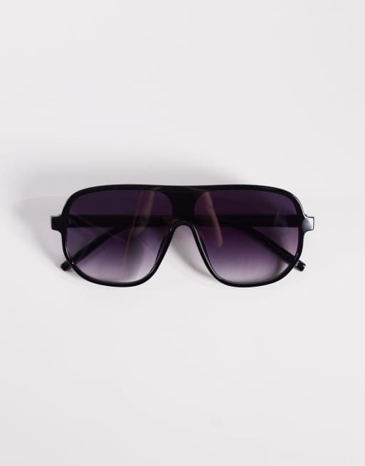 Aire – Hydrus – Czarne okulary przeciwsłoneczne oversize typu aviator z gradientowymi soczewkami, 3 z 3