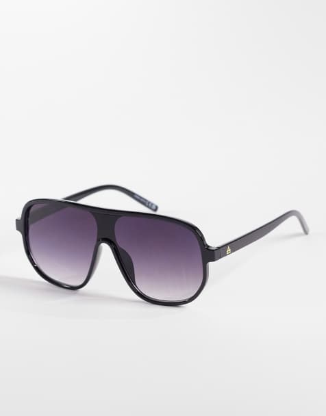 AIRE hydrus oversized aviator sunglasses in black with gradient lens - view 1