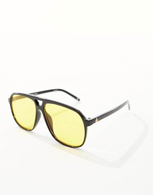 AIRE Monoceros Lunettes de soleil aviateur à verres jaunes