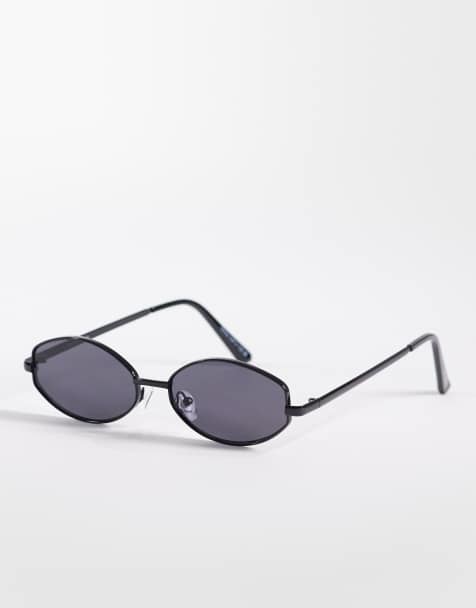 AIRE – Objective – Schmale, ovale Sonnenbrille aus Metall in Schwarz - view 1