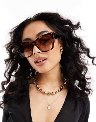 Aire AIRE pallas square sunglasses in dark tort-Brown