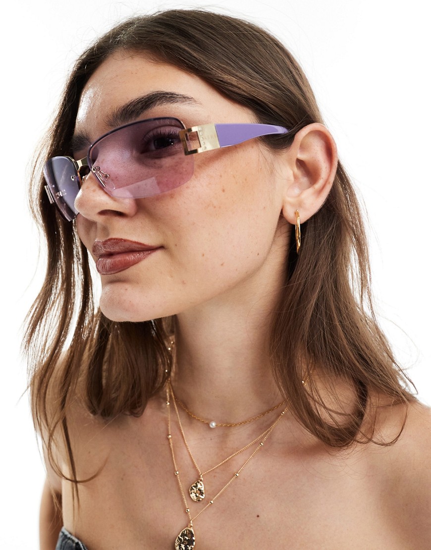 phoenix rectangle sunglasses in lilac-Purple