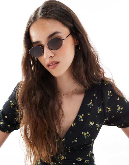 Aire – Regulus – Sonnenbrille mit rundem Metallgestell in Braun mit braun getönten Gläsern, 2 von 3