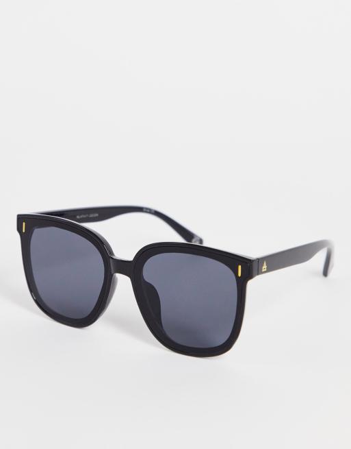 AIRE relativity square sunglasses in black | ASOS