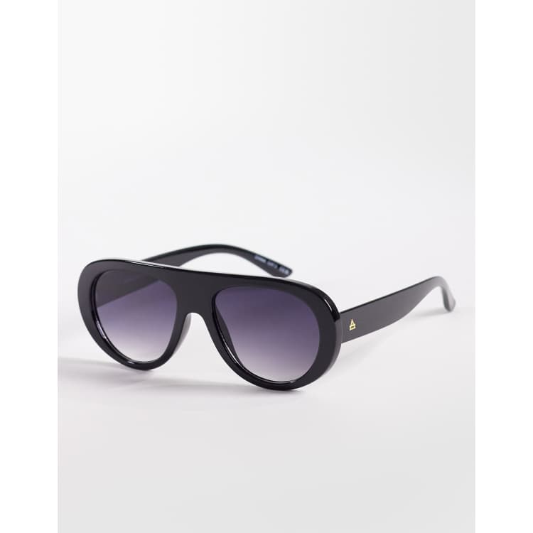Aire Sunglasses - Satellite Aire Satellite Black Aviator Sunglasses | David Jones main image 4