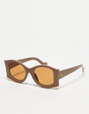 AIRE - Sauron - Sonnenbrille in Taupe mit braunen Gläsern