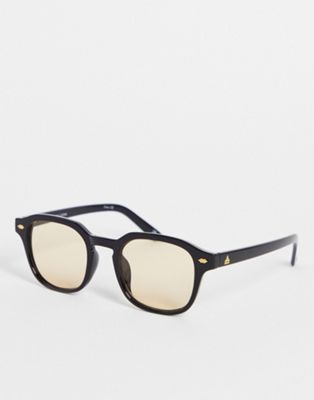 AIRE serpens 70's square sunglasses in black