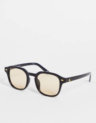 Aire AIRE serpens 70's square sunglasses in black