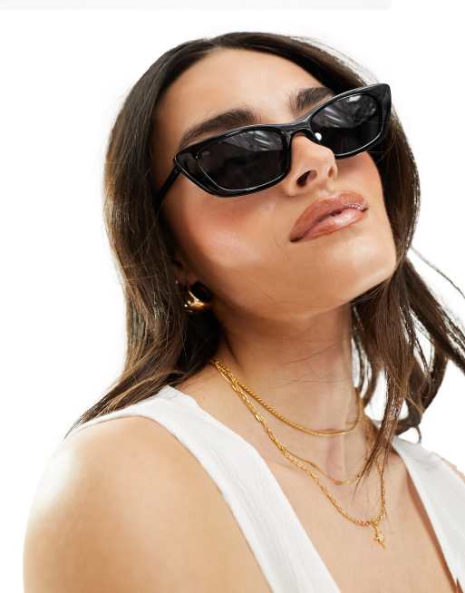 AIRE titania slim sunglasses in black, 2 of 4