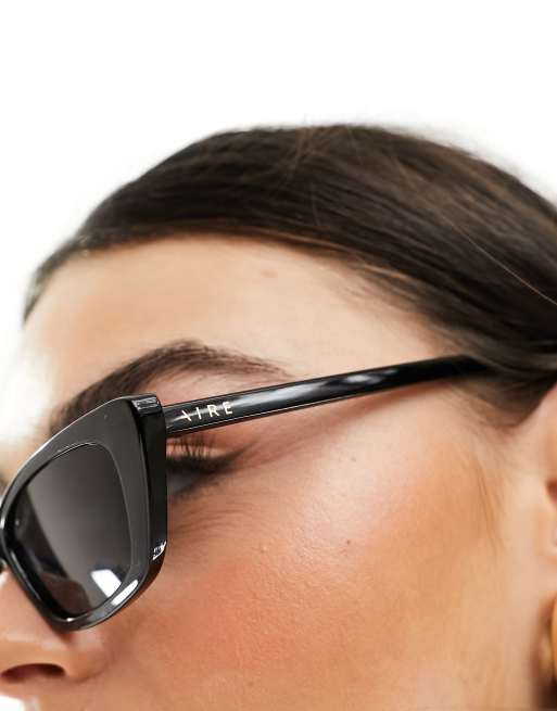 AIRE titania slim sunglasses in black, 4 of 4