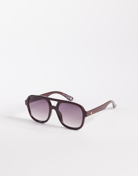AIRE whirlpool aviator sunglasses in burgundy with smoke lens - view 1