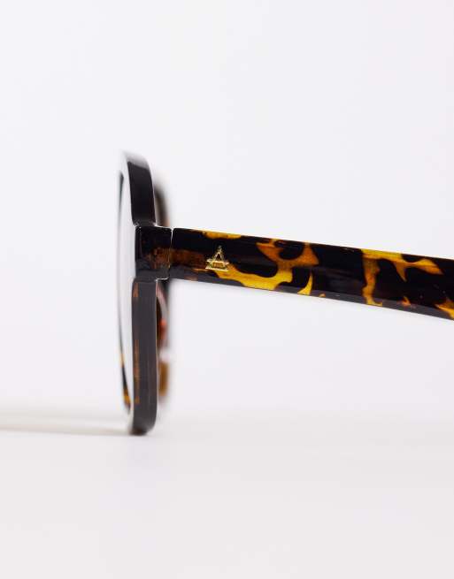 AIRE whirlpool aviator sunglasses in chocolate tort with tan lens, 2 of 3