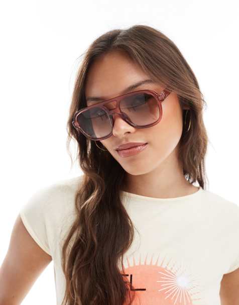 AIRE whirlpool aviator sunglasses in peach quartz - view 1