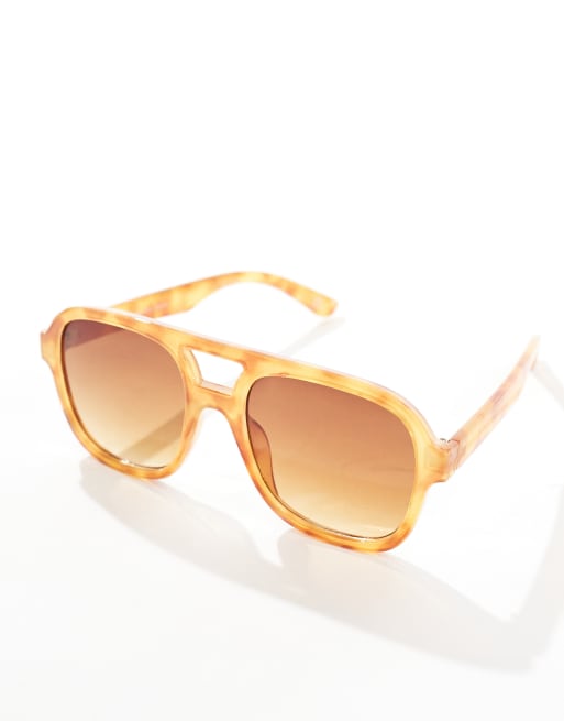 Aire Whirlpool oversized aviator sunglasses in vintage tort