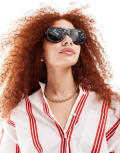 [Aire] AIRE x ASOS Solar aviator sunglasses in dark tort with green lens-Brown No Size BROWN