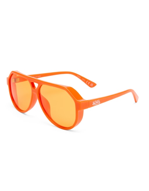 AIRE x Von Dutch Shameless aviator sunglasses in neon orange, 3 of 5