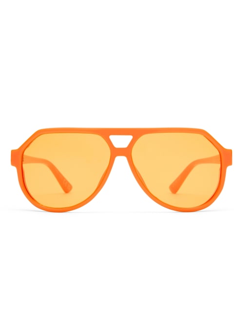 AIRE x Von Dutch Shameless aviator sunglasses in neon orange, 5 of 5