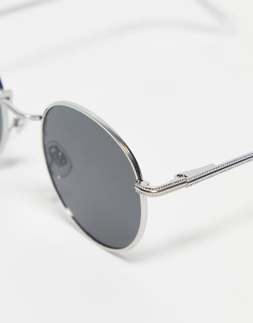 AJ Morgan - Agreed - Lunettes de soleil rondes avec verres noirs - Argenté, 2 de 4
