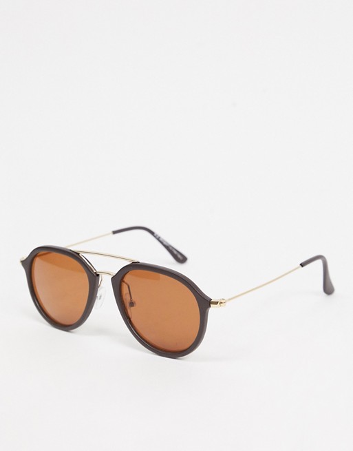 AJ Morgan aviator style sunglasses in brown