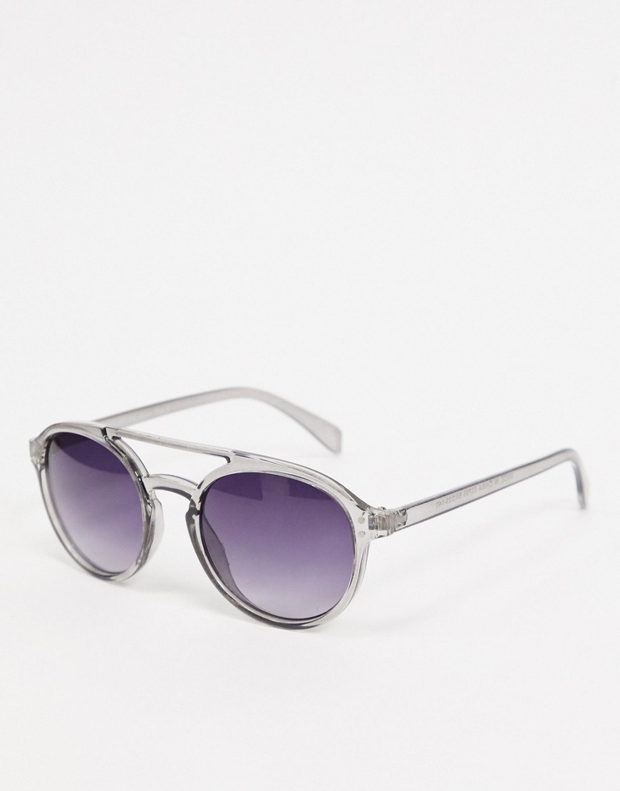 Aj Morgan Aviator Style Sunglasses In Gray-grey